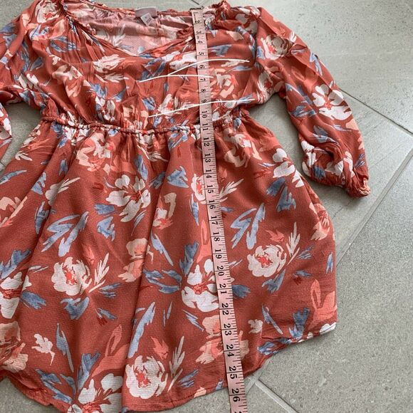 Isabel Motherhood Maternity Orange Floral Blouse Size S - Picture 5 of 5